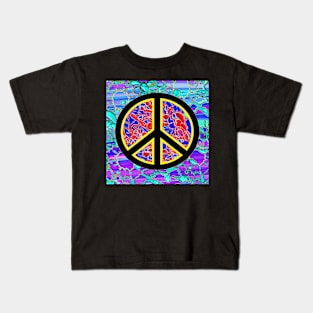 Peace love by LowEndGraphics Kids T-Shirt